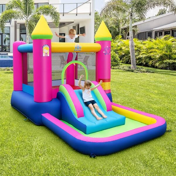slide 2 of 8, Inflatable Bounce House w/Ball Pit & 480/520W Blower for Boys Girls