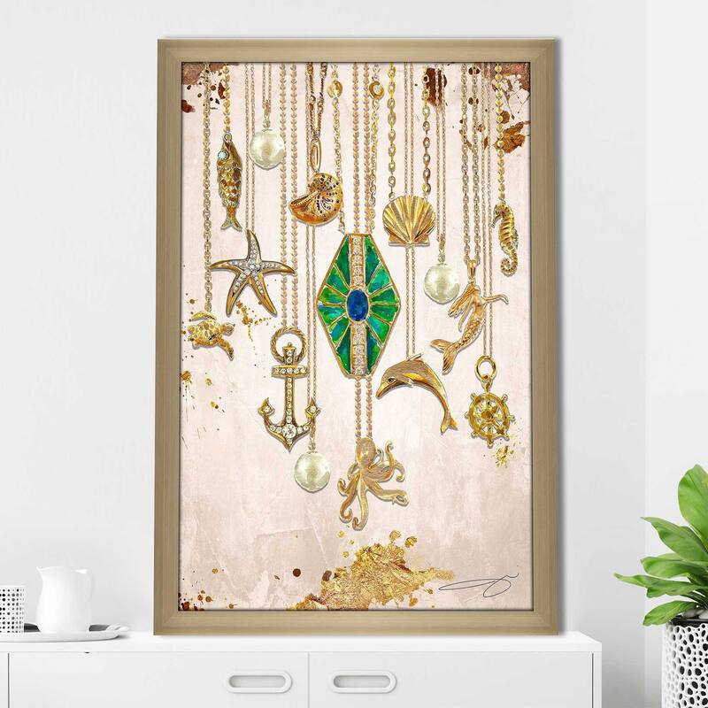 "Under The Sea In Gold" by Jodi Print on Acrylic.