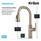 preview thumbnail 66 of 154, Kraus 2-Function 1-Handle 1-Hole Pulldown Sprayer Brass Kitchen Faucet