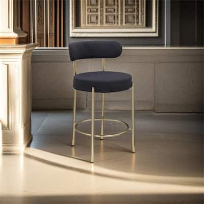 Modern Sherpa Counter Height Stools Set of 2