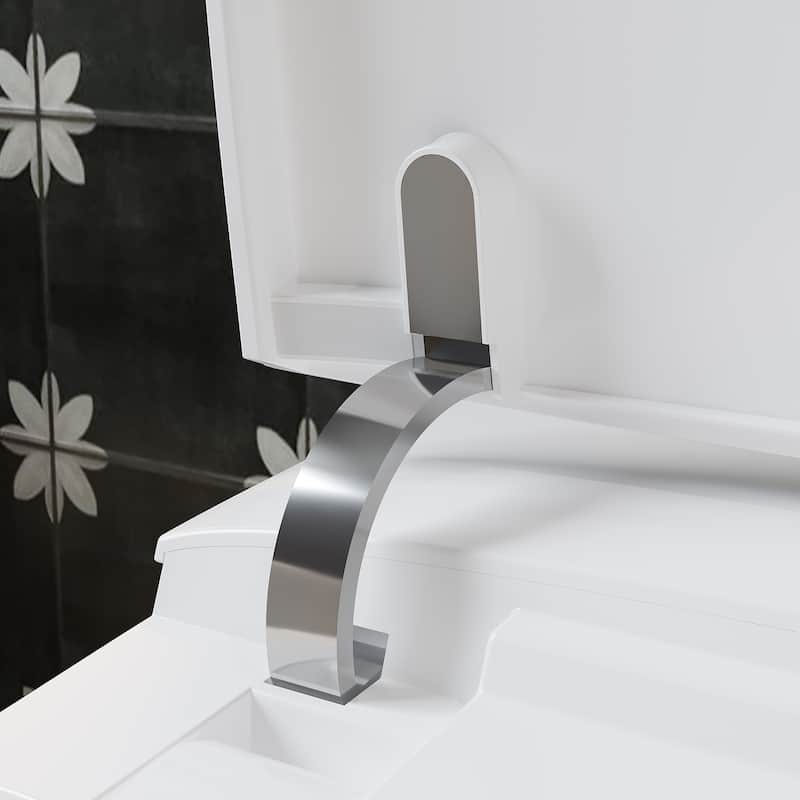 Luxury Smart Toilet with Tank, UV Sterilization, Heated Seat,Warm Air Dryer, Instant Heating Water, Night Light