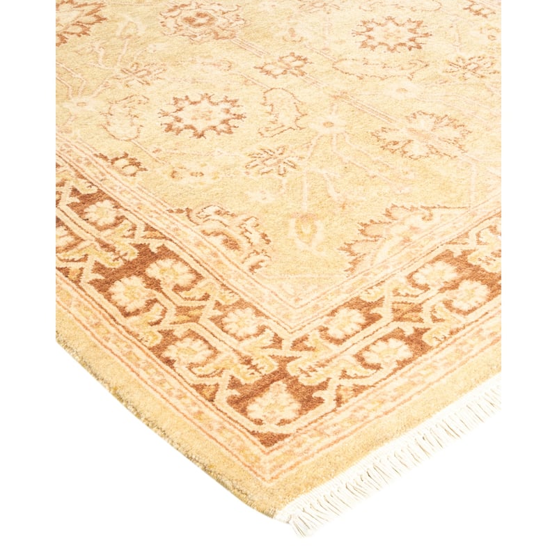 Overton Handknotted Wool Contemporary Oriental Ivory Area Rug - 3' x 5'
