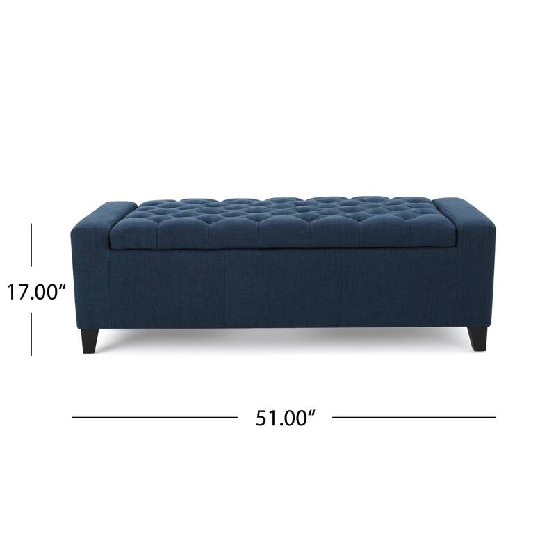 Hikaru Fabric Storage Ottoman by Christopher Knight Home