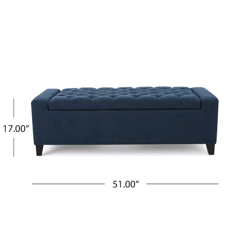 Hikaru Fabric Storage Ottoman by Christopher Knight Home