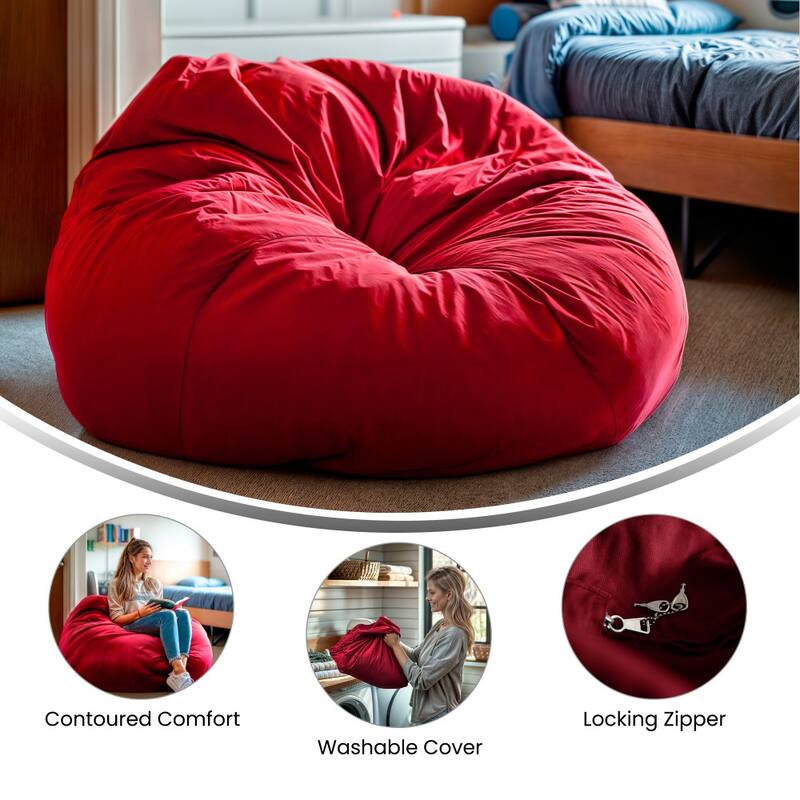 Oversized Refillable Bean Bag Chair for Kids and Adults