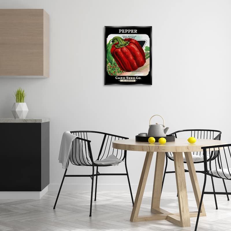 Stupell Vintage Garden Peppers Framed Floater Canvas Wall Art Design By Lil' Rue