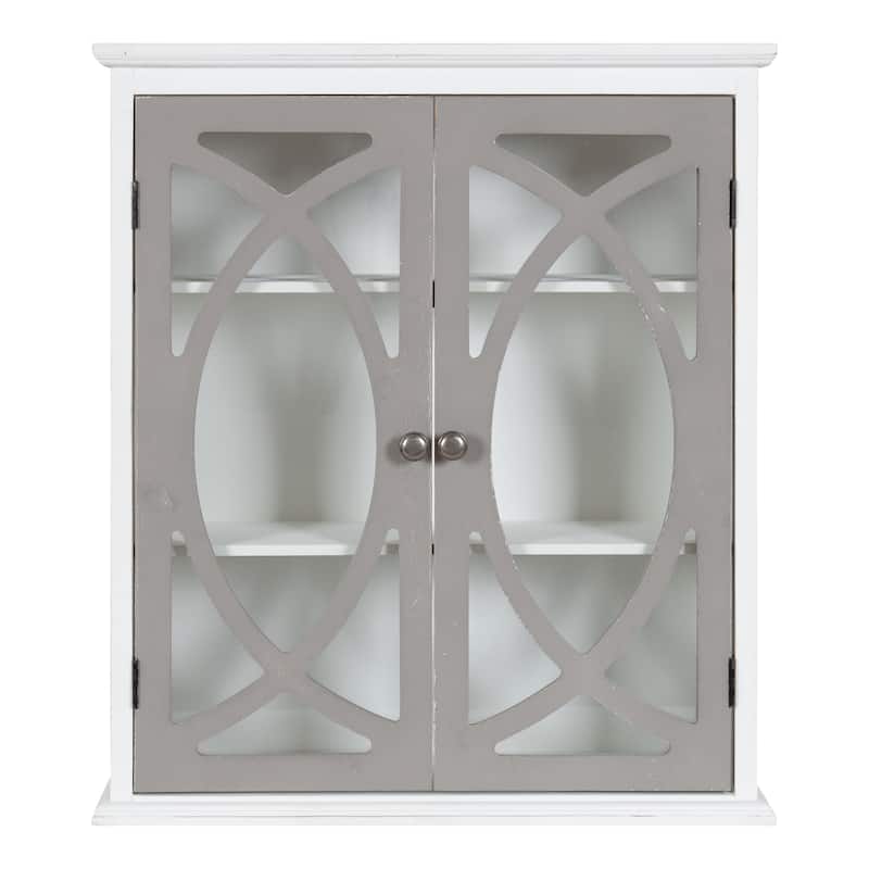 Kate and Laurel Quinlan Decorative Rustic 2-Door Wall Cabinet
