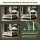 preview thumbnail 26 of 25, Roundhill Furniture Avellune 4-Piece Bedroom Set: Poster Bed with Dresser, Mirror, Chest, and 2 Nightstands, White Finish