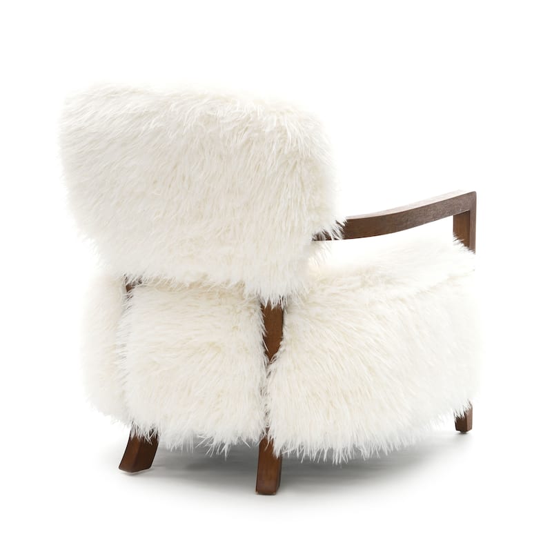 Furniture of America Lumir Modern 28-inch Faux Fur Accent Arm Chair