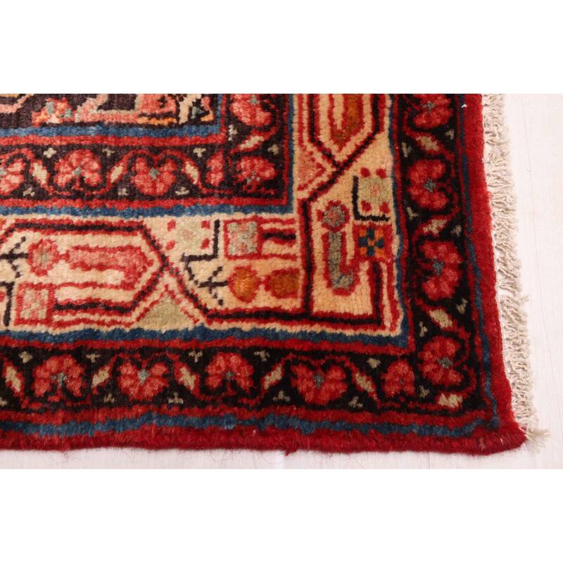 ECARPETGALLERY Hand-knotted Andelz Red Wool Rug - 4'1 x 12'5
