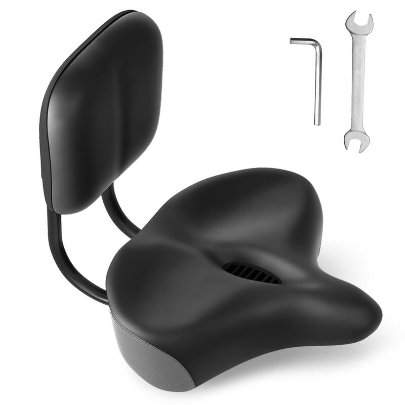 DoCred Oversized Universal Bike Seat, Saddle with Backrest