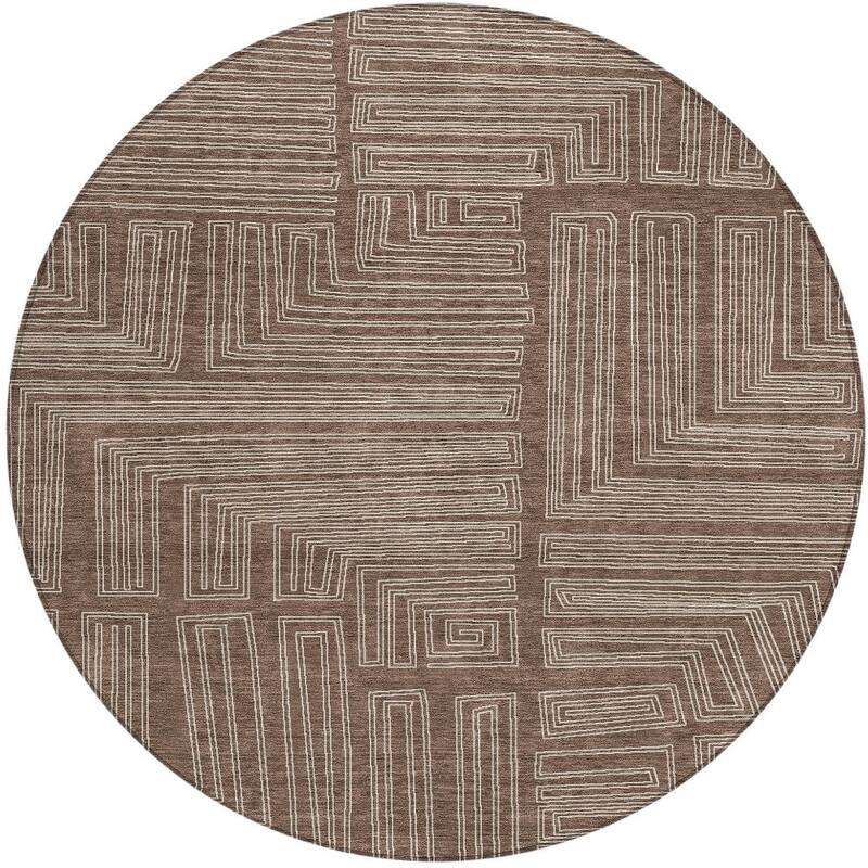 HomeRoots Geometric Transitional Rectangle Outdoor Rug