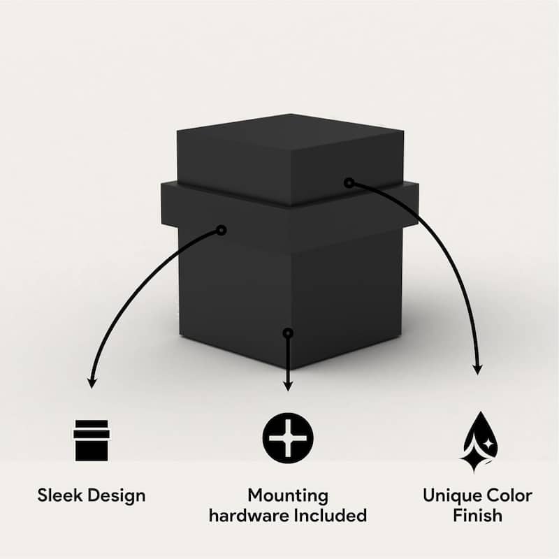 Mega Handles 1.5 Inch Square Floor-Mounted Door Stopper | Heavy Duty Zinc Door Knob and Wall Protection