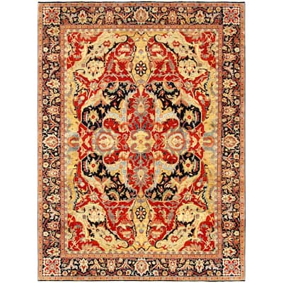 Pasargad Home Bidjar Collection Hand-Knotted Lambs Wool Area Rug - 8' 3" X 9'10"