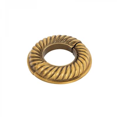 Gold Finish Aluminum Radiator Flange Le Cruller Style 1.5" (IPS) 1.88" ID - 3.88" OD Renovators Supply