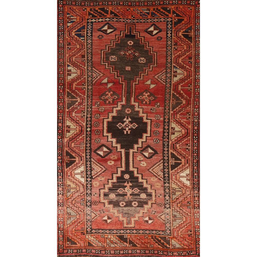 Tribal Lori Persian Vintage Runner Rug Hand-knotted Wool Carpet - 4'0"x 8'7"