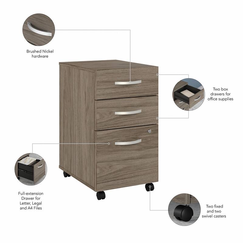 Hybrid 72W Computer Desk with Storage Set by Bush Business Furniture