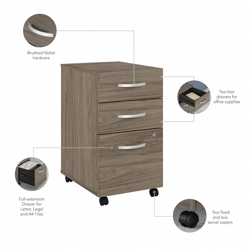 Studio C L-shaped Desk with Drawers by Bush Business Furniture