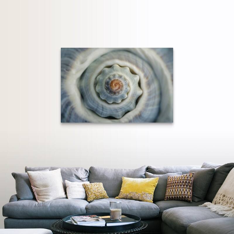 "Colorful conch shell spiral, Vienna, Austria" Canvas Wall Art - Includes Hardware - 48 x 32