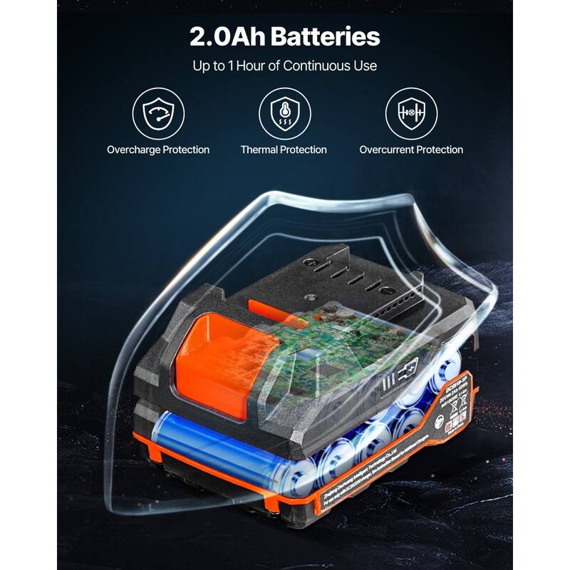 Black 20V Cordless Brushed Motor Impact Driver with 1593 in-lbs Torque and LED Light - 7.3 x 3.2 x 10.2 in/