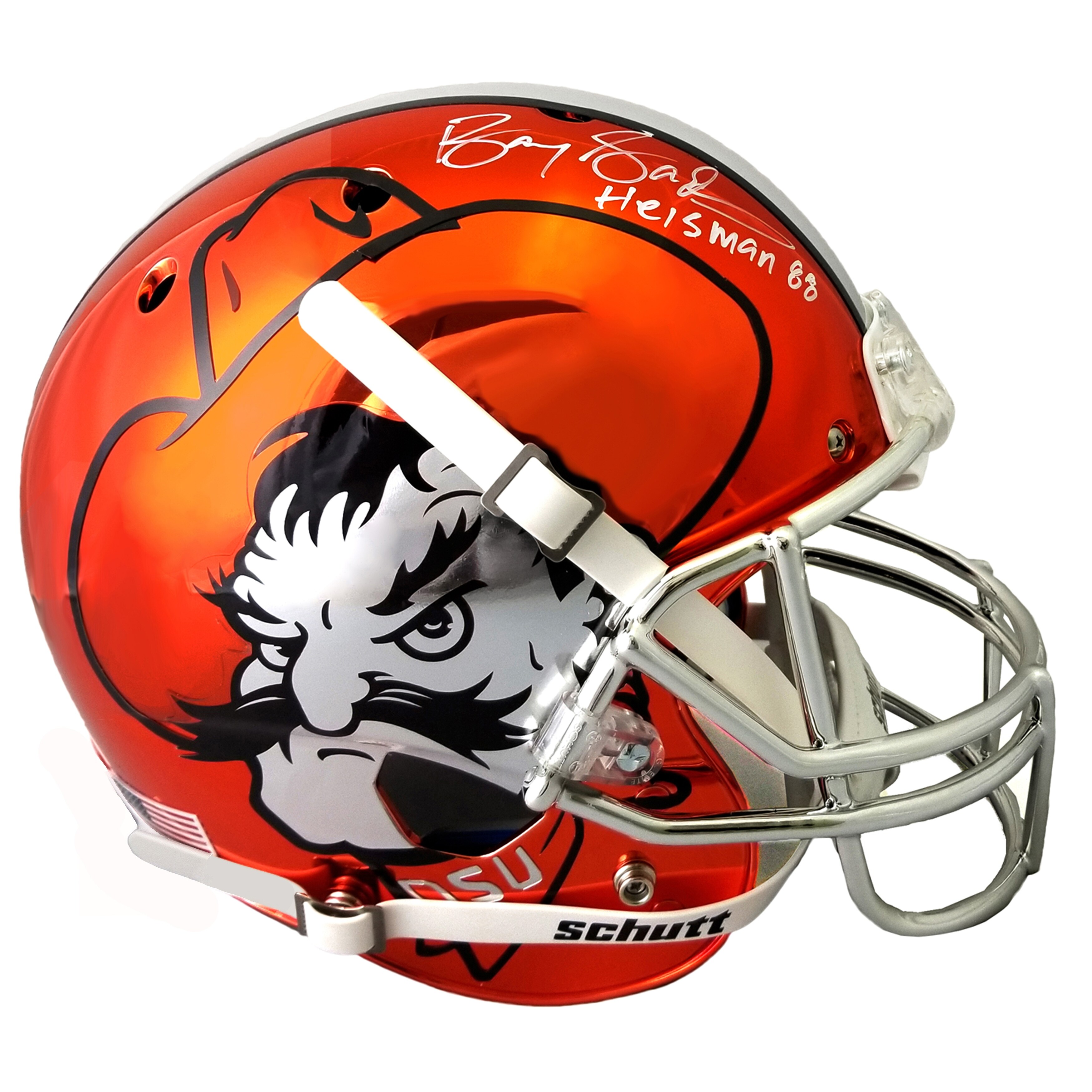 Shop Barry Sanders Oklahoma State Orange Chrome Pistol Pete Logo