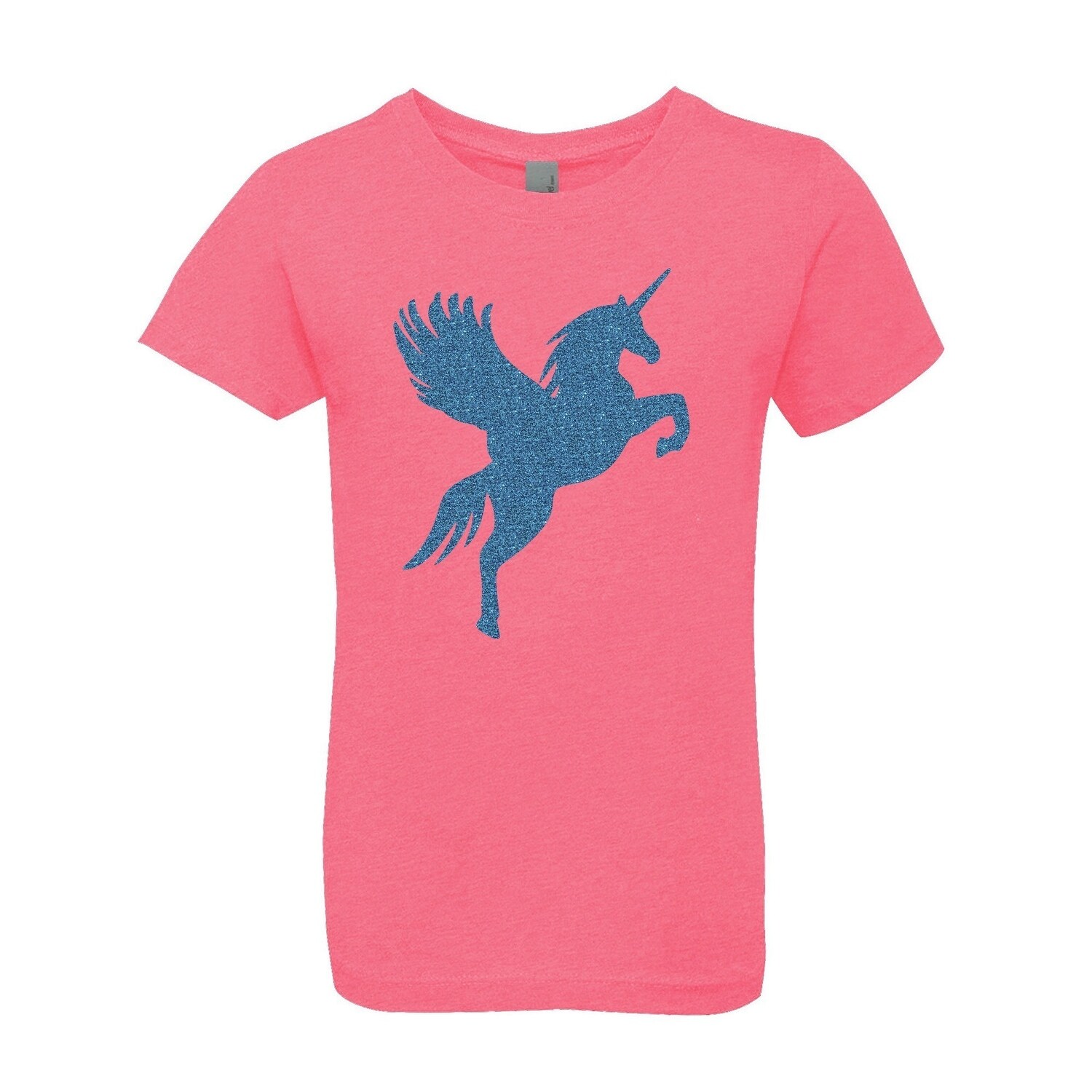 Shop 3 Pearls Designs Little Girls Hot Pink Aqua Glitter Wing