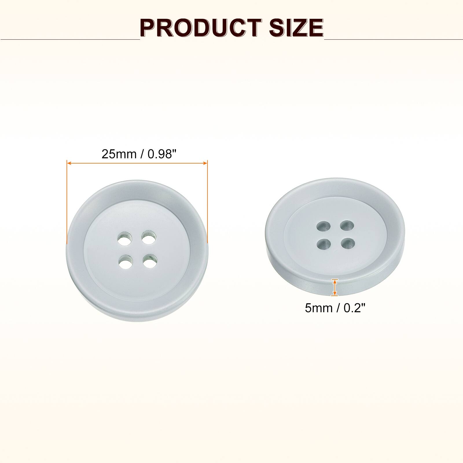 Sewing Button 4 Holes Resin Round Craft Replacement Buttons for Clothing DIY Crafts Decoration