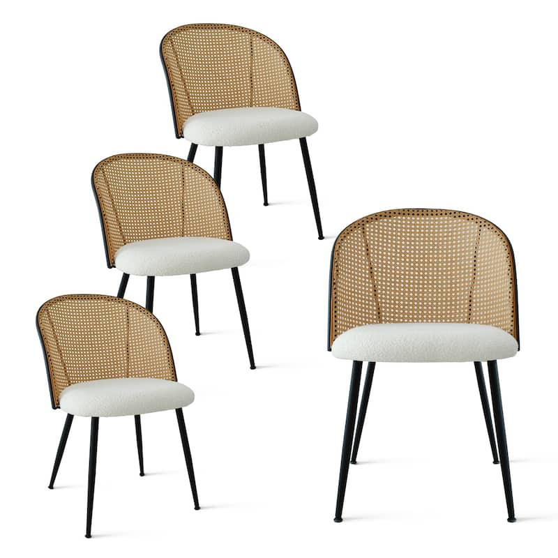 Rattan Dining Chair Side Chair(Set of 4)