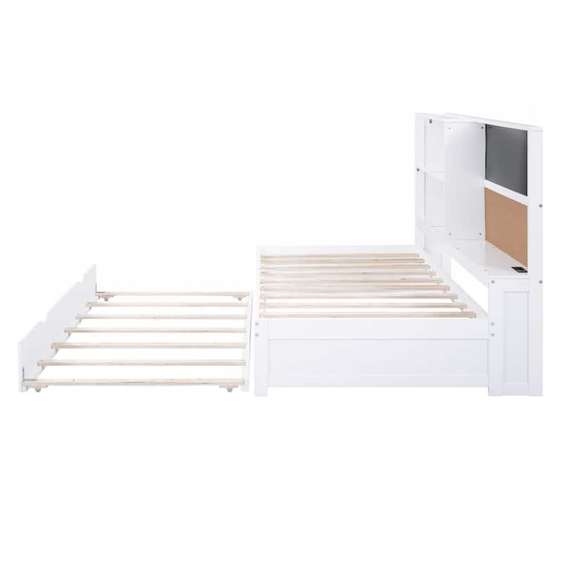 Twin Size Daybed with USB Ports and Twin Size Trundle