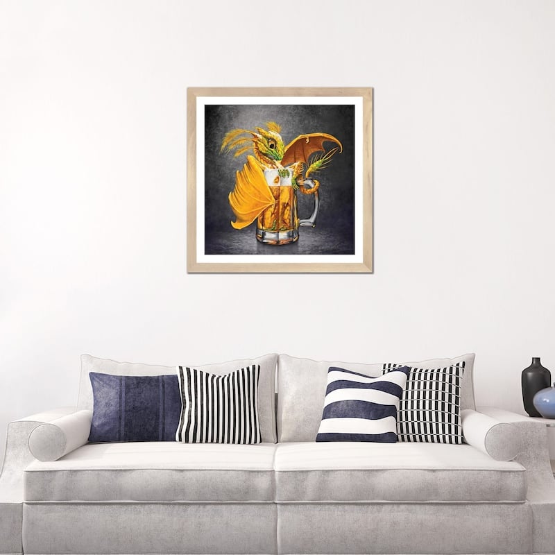 iCanvas "Beer Dragon" by Stanley Morrison