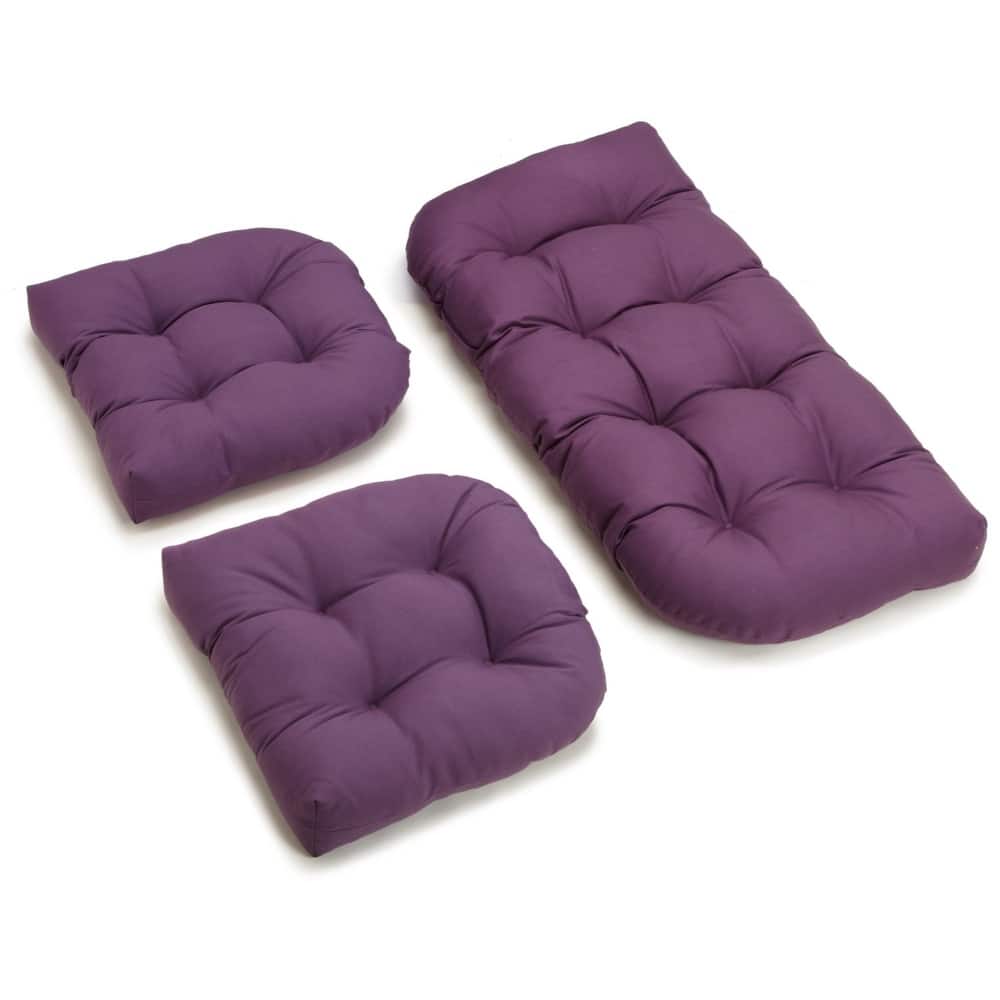 Twill 3-piece Indoor Settee Cushion Set