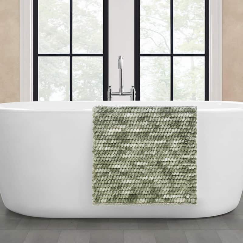 French Connection Space Dye Chunky Chenille Bath Rugs