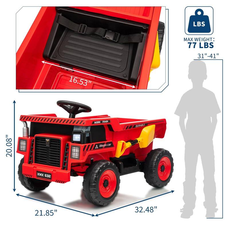 Ride on Dump Truck for Kids 3-8