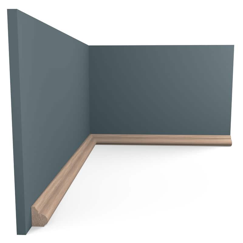 WM1207: 11/16-in D x 7/8-in W x 96-in L Americraft Solid Hardwood Stain Grade Base Cap Moulding