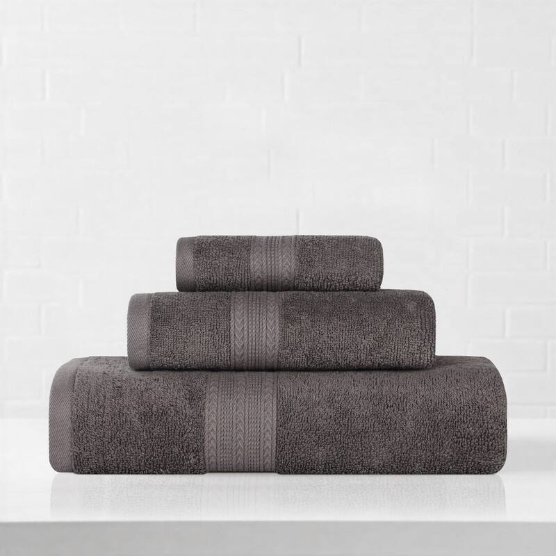 Superior Eco-Friendly Cotton 3-Piece Towel Set - Graphite