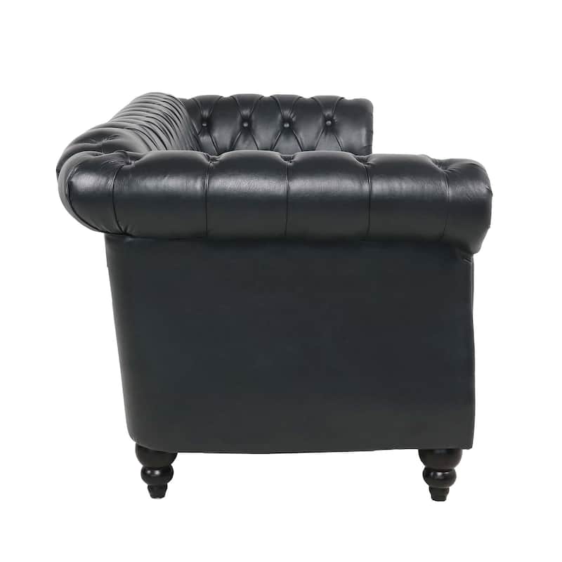 Comfortable 3-Seater Sofa with Fashion Striped Seat Cushion