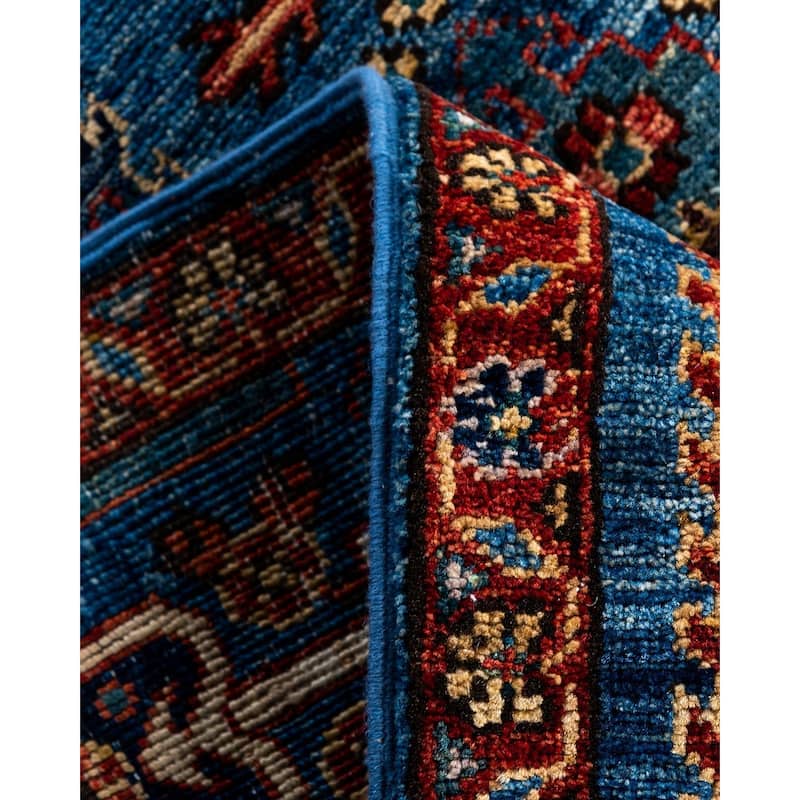 Serapi One-of-a-Kind Hand-Knotted Runner Rug - Light Blue, 2' 9" x 11' 10" - 2' 9" x 11' 10"