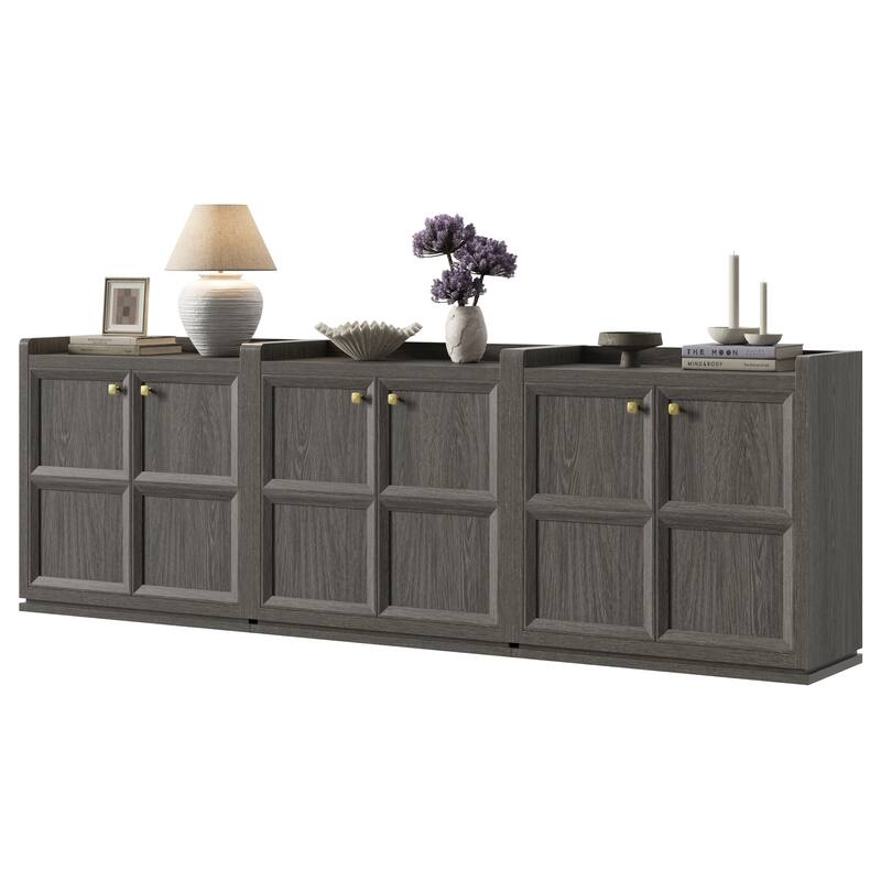 Multifunctional Minimalist Side Cabinet with 3D Design