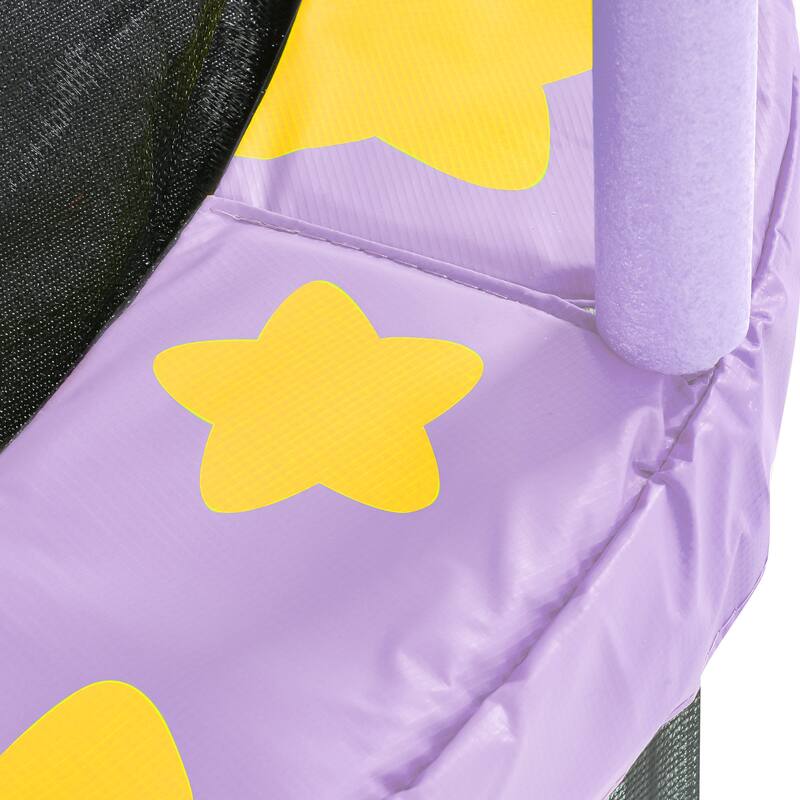 Toddler Trampoline with Handle - Baby Gift for Boys Girls, Indoor Outdoor Use - Purple - 55