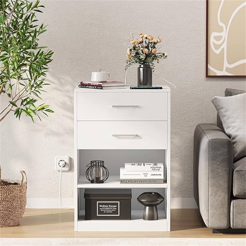 Nightstands Set of 2 with 2 Drawers