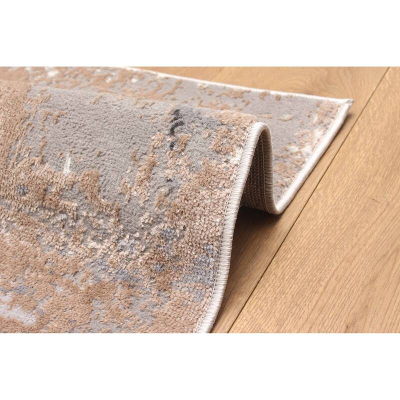 ECARPETGALLERY Machine Made Bronte Taupe Area Rug