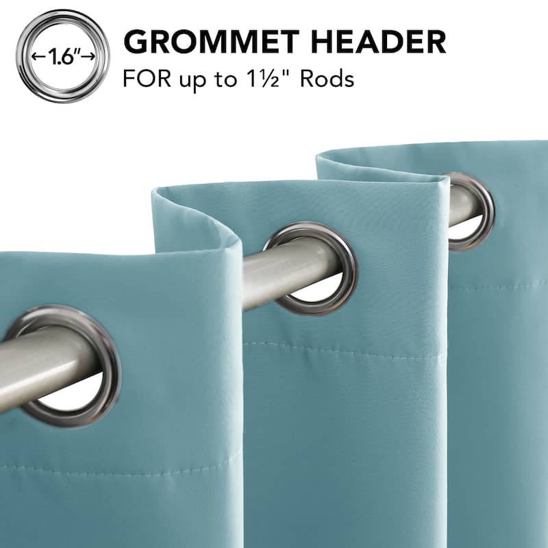 Deconovo Grommet 52 Width Curtains (2 Panel)