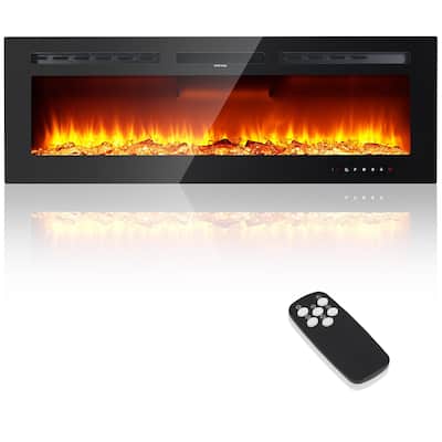 750/1500W Electric Fireplace Wall Recessed