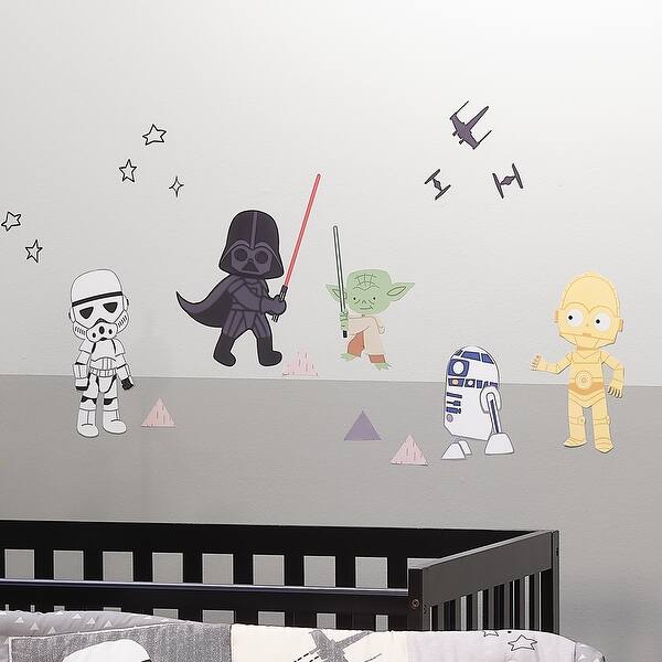 Lambs Ivy Star Wars Classic Wall Decals Yoda Darth Vader R2 D2 C 3po