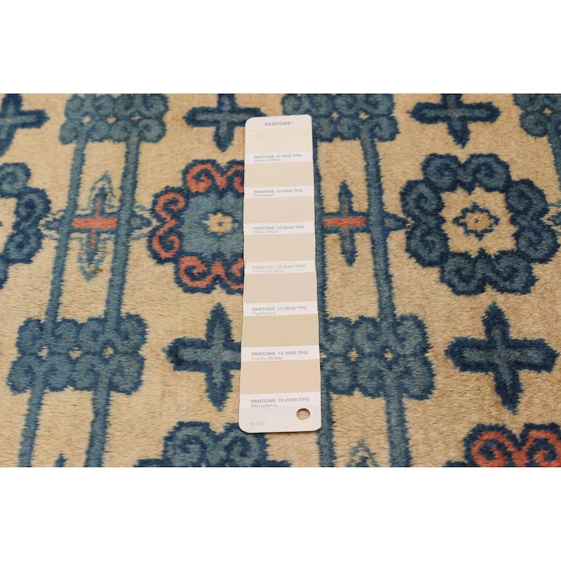 ECARPETGALLERY Hand-knotted Melis Vintage Cream Wool Rug - 5'2 x 6'3
