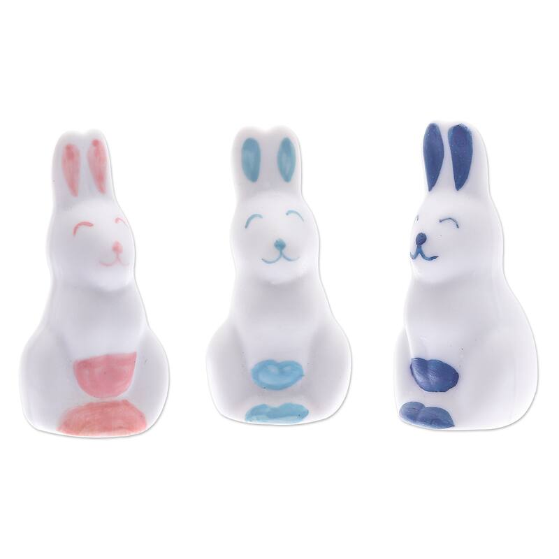 Novica Handmade Sweet Reunion Ceramic Figurines (Set Of 3)