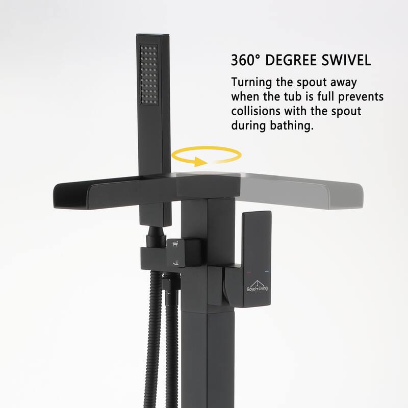 Freestanding Bathtub Faucet with Hand Held Shower