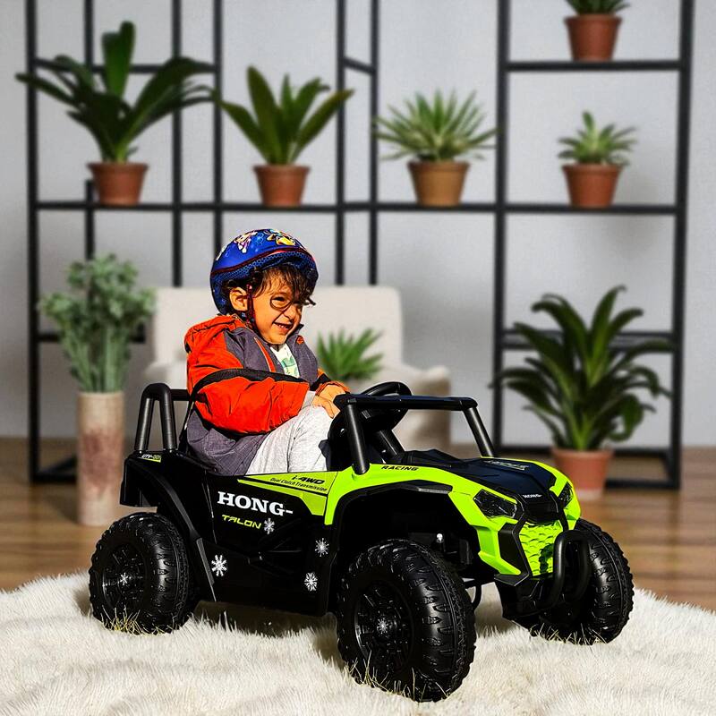 12V Electric Ride-On UTV Car for Kids with Remote Control, LED Lights, Music Player, 3-6 Years