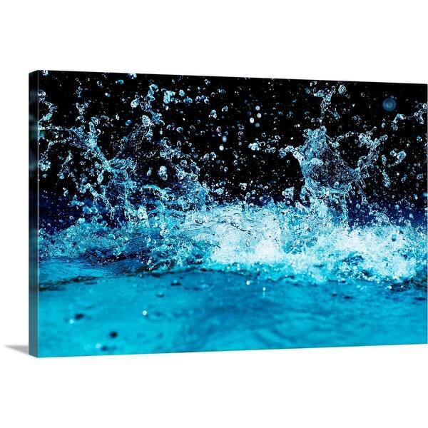 Shop Water Splashing In Pool Canvas Wall Art Overstock 16468859