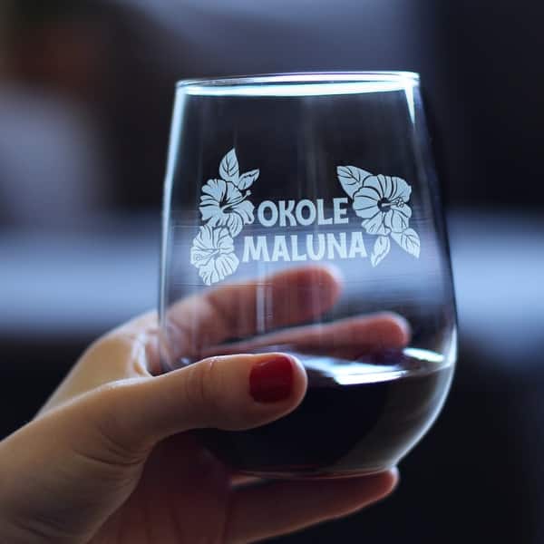Cheers Hawaiian Okole Maluna - Stemless Wine Glass - Hawaii Gifts &  Souvenirs - 17 Ounce - Bed Bath & Beyond - 41976353